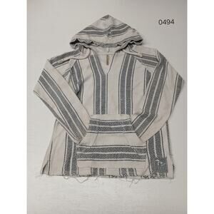 Momentum Black & White Small String Dress Casual Hoodie Pullover Sweatshirt